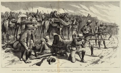 A guerra no Sudão, um ataque a um comboio de feridos no deserto de Bayuda